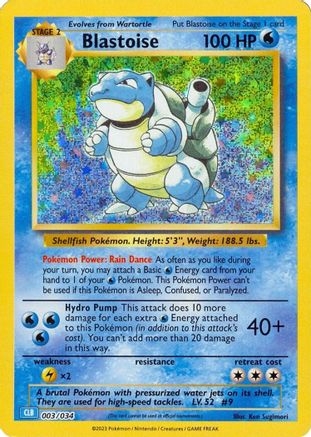 Blastoise 003/034  - Holofoil
