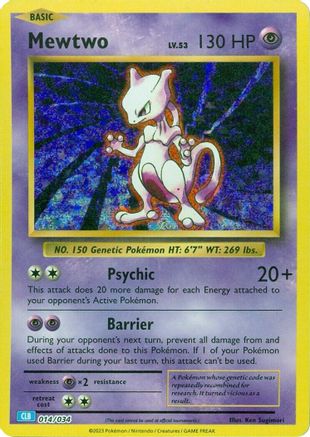 Mewtwo 014/034 [Trading Card Game Classic]  - Holofoil