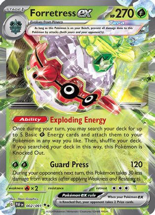 Forretress ex 002/091 [SV Paldean Fates]  - Holofoil