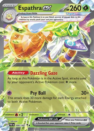 Espathra ex 006/091 [SV Paldean Fates]  - Holofoil