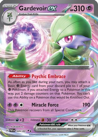 Gardevoir ex 029/091 [SV Paldean Fates]  - Holofoil