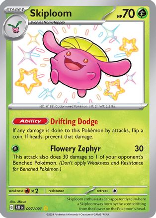 Skiploom 097/091 [SV Paldean Fates]  - Holofoil