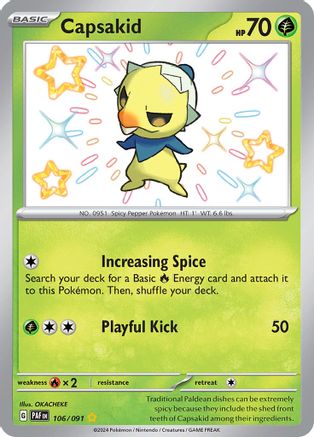 Capsakid 106/091 [SV Paldean Fates]  - Holofoil