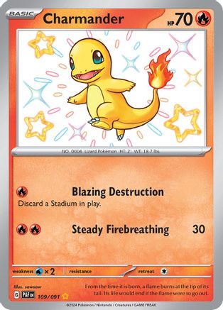 Charmander 109/091 [SV Paldean Fates]  - Holofoil