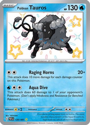 Paldean Tauros 120/091 [SV Paldean Fates]  - Holofoil