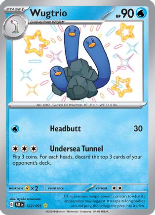 Wugtrio 122/091 [SV Paldean Fates]  - Holofoil