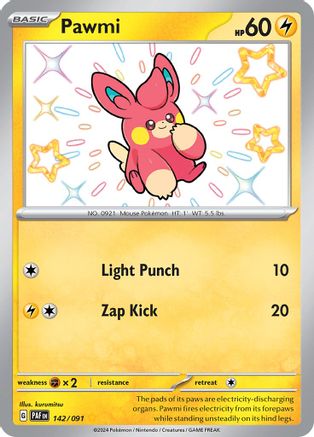 Pawmi 142/091 [SV Paldean Fates]  - Holofoil