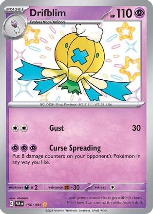 Drifblim 156/091 [SV Paldean Fates]  - Holofoil