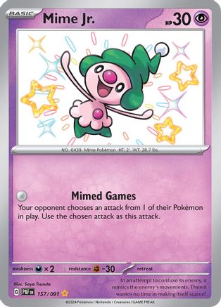 Mime Jr. 157/091 [SV Paldean Fates]  - Holofoil