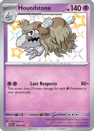 Houndstone 168/091 [SV Paldean Fates]  - Holofoil