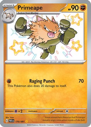 Primeape 170/091 [SV Paldean Fates]  - Holofoil