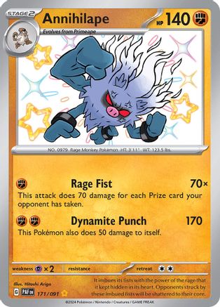 Annihilape 171/091 [SV Paldean Fates]  - Holofoil