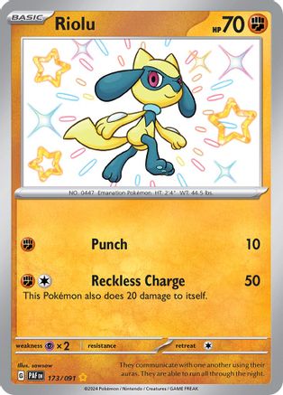Riolu 173/091 [SV Paldean Fates]  - Holofoil