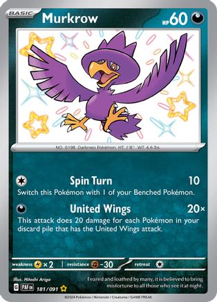 Murkrow 181/091 [SV Paldean Fates]  - Holofoil