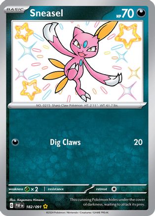 Sneasel 182/091 [SV Paldean Fates]  - Holofoil