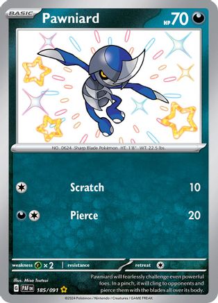 Pawniard 185/091 [SV Paldean Fates]  - Holofoil