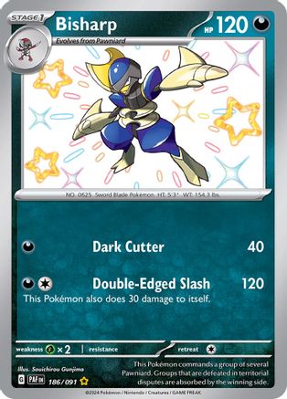Bisharp 186/091 [SV Paldean Fates]  - Holofoil