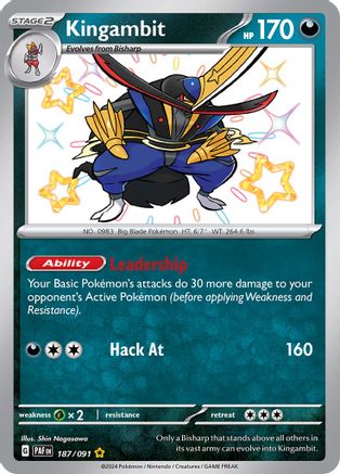 Kingambit 187/091 [SV Paldean Fates]  - Holofoil