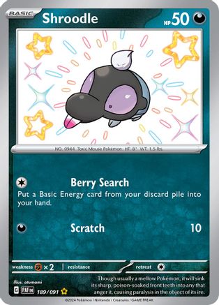 Shroodle 189/091 [SV Paldean Fates]  - Holofoil