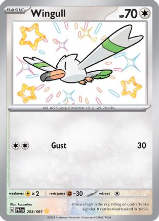 Wingull 203/091 [SV Paldean Fates]  - Holofoil