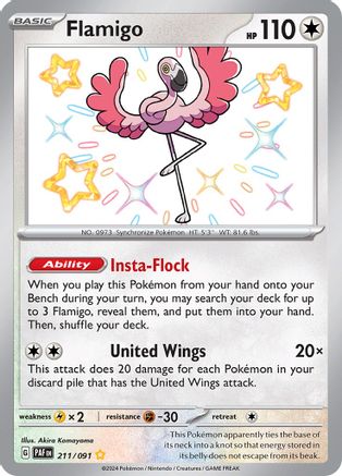 Flamigo 211/091 [SV Paldean Fates]  - Holofoil