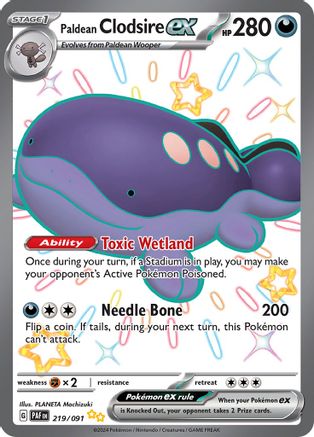 Paldean Clodsire ex 219/091 [SV Paldean Fates]  - Holofoil