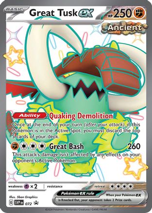 Great Tusk ex 072 [SV Scarlet & Violet Promo Cards]  - Holofoil