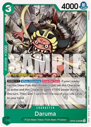 Daruma (OP06-029)  [Wings of the Captain Pre-Release Cards]