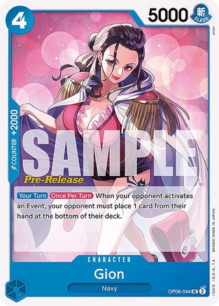 Gion (OP06-044)  [Wings of the Captain Pre-Release Cards]