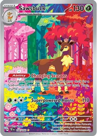 Sawsbuck 166/162 [SV05 Temporal Forces]  - Holofoil