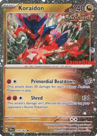 Koraidon (Gamestop Promo) 119/162 [Miscellaneous Cards & Products]  - Reverse Holofoil