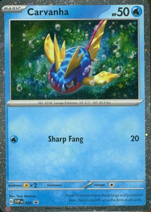 Carvanha 093 [SV Scarlet & Violet Promo Cards]  - Holofoil