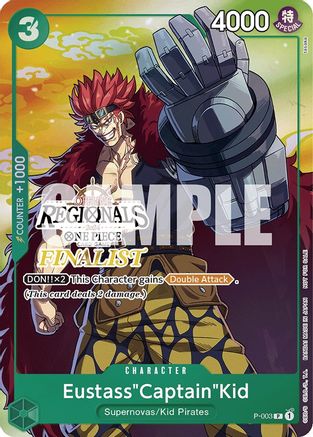 Eustass"Captain"Kid (Offline Regional 2024 Vol. 2) [Finalist] (P-003)  [One Piece Promotion Cards] Foil