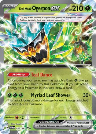 Teal Mask Ogerpon ex 025/167 [SV06 Twilight Masquerade]  - Holofoil