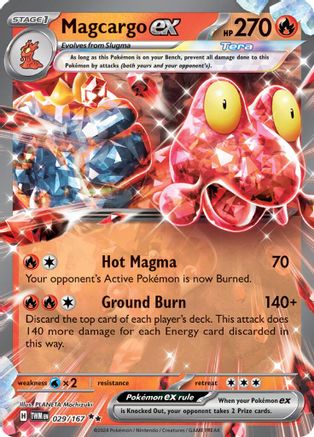 Magcargo ex 029/167 [SV06 Twilight Masquerade]  - Holofoil