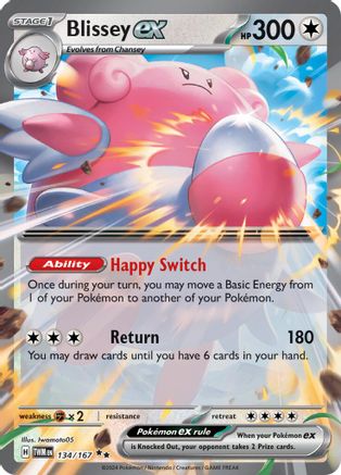 Blissey ex 134/167 [SV06 Twilight Masquerade]  - Holofoil