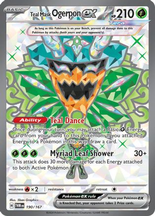Teal Mask Ogerpon ex 190/167 [SV06 Twilight Masquerade]  - Holofoil