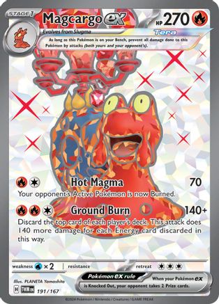 Magcargo ex 191/167 [SV06 Twilight Masquerade]  - Holofoil