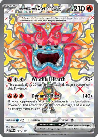 Hearthflame Mask Ogerpon ex 192/167 [SV06 Twilight Masquerade]  - Holofoil