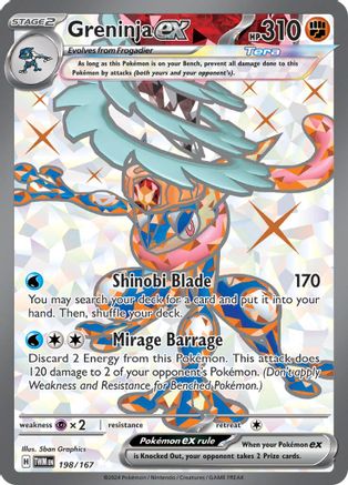 Greninja ex 198/167 [SV06 Twilight Masquerade]  - Holofoil
