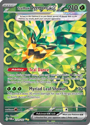 Teal Mask Ogerpon ex 211/167 [SV06 Twilight Masquerade]  - Holofoil