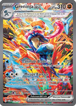 Greninja ex 214/167 [SV06 Twilight Masquerade]  - Holofoil