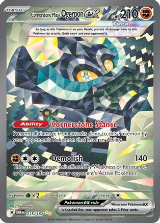 Cornerstone Mask Ogerpon ex 215/167 [SV06 Twilight Masquerade]  - Holofoil