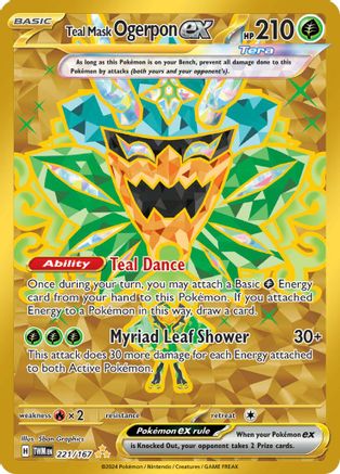 Teal Mask Ogerpon ex 221/167 [SV06 Twilight Masquerade]  - Holofoil