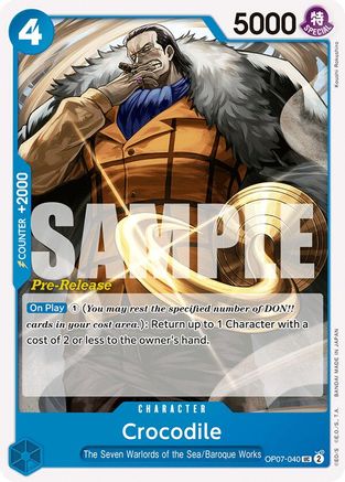 Crocodile (OP07-040)  [500 Years in the Future Pre-Release Cards]