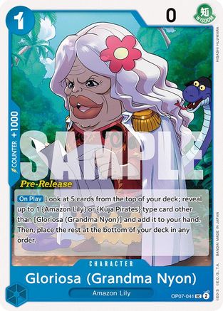 Gloriosa (Grandma Nyon) (OP07-041)  [500 Years in the Future Pre-Release Cards]