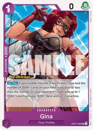 Gina (OP07-065)  [500 Years in the Future Pre-Release Cards]