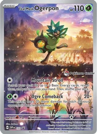 Teal Mask Ogerpon 123 (Pokemon Center Exclusive) [SV Scarlet & Violet Promo Cards]  - Holofoil