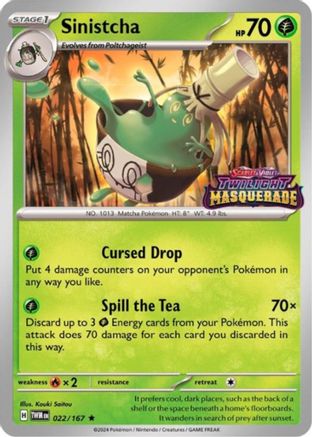 Sinistcha 022/167 [SV Scarlet & Violet Promo Cards]  - Holofoil