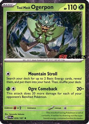Teal Mask Ogerpon (Cosmos Holo) (EB Games Exclusive) 024 [Miscellaneous Cards & Products]  - Holofoil